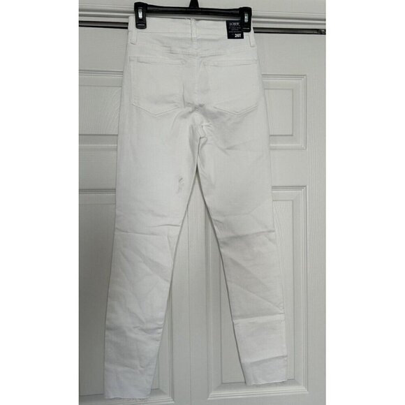 J. Crew Women's 10" High Rise  Skinny Signature Stretch Jeans White Size 26Tall - Picture 4 of 15